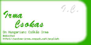 irma csokas business card