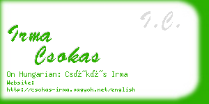 irma csokas business card